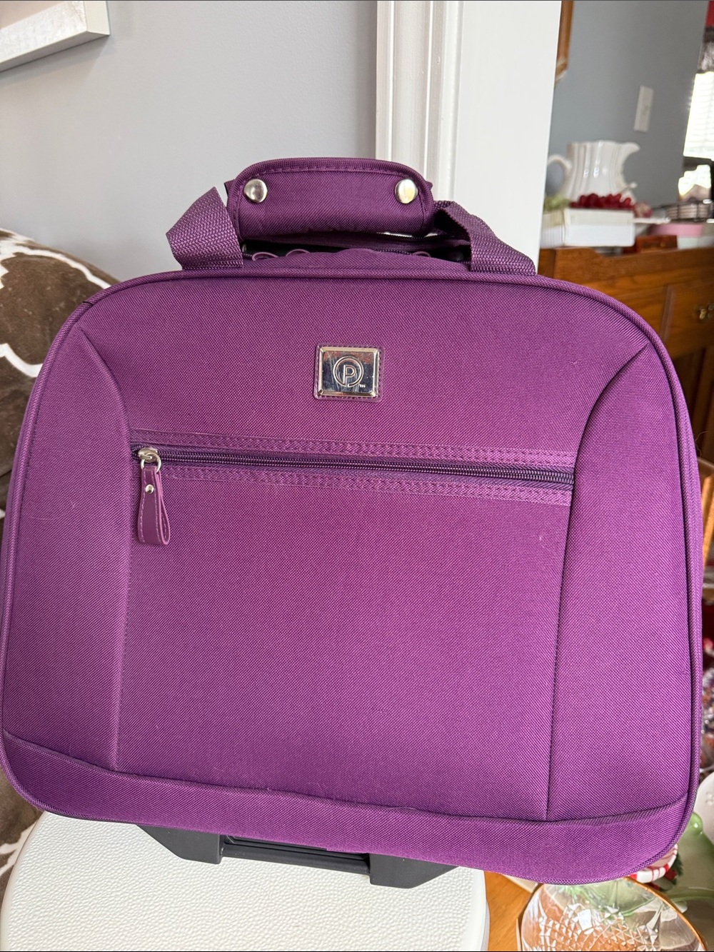 Rolling Garment Bag with Top Handle, separate laptop cushioned compartment